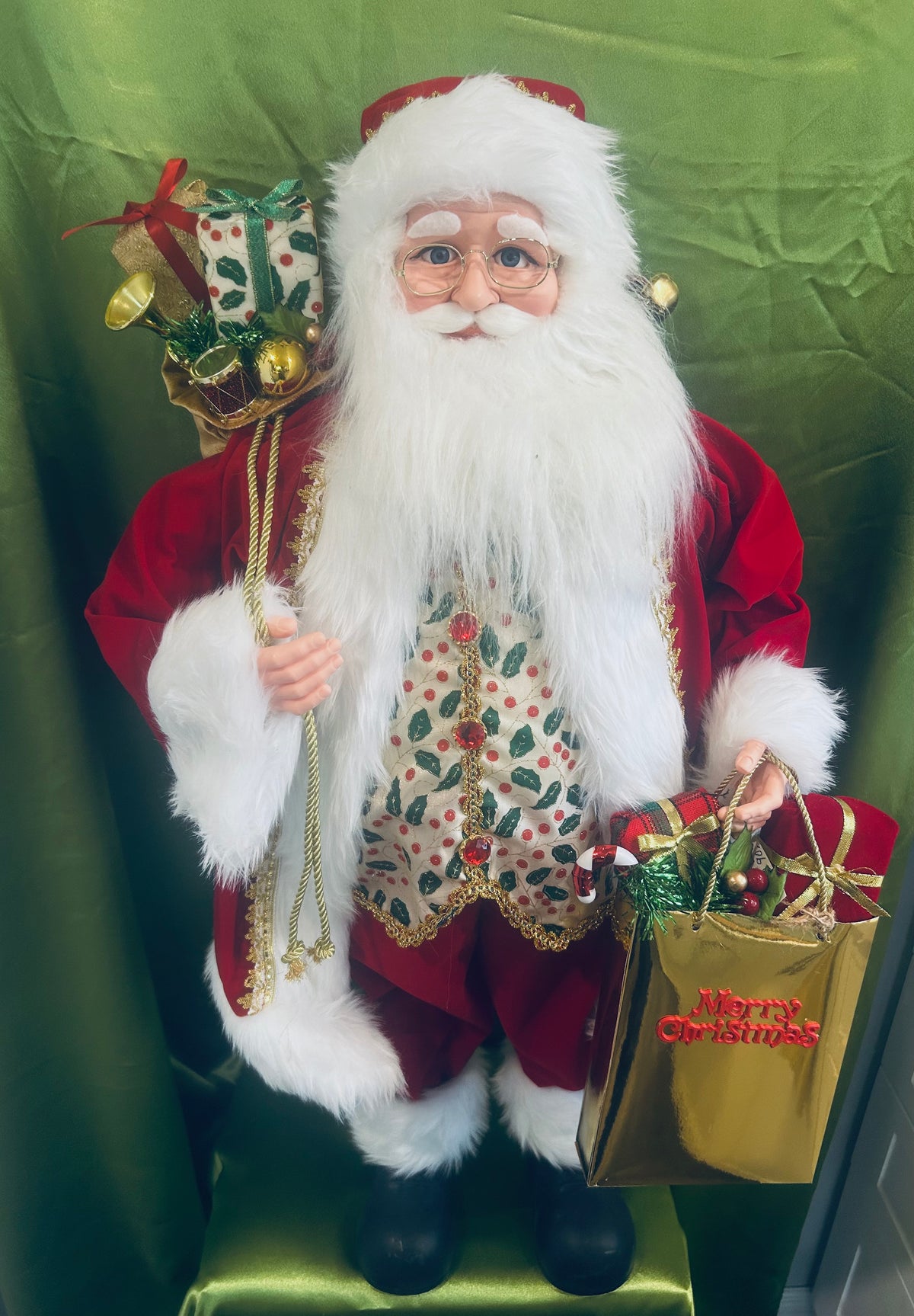 36”  Classic Santa in Red Velvet