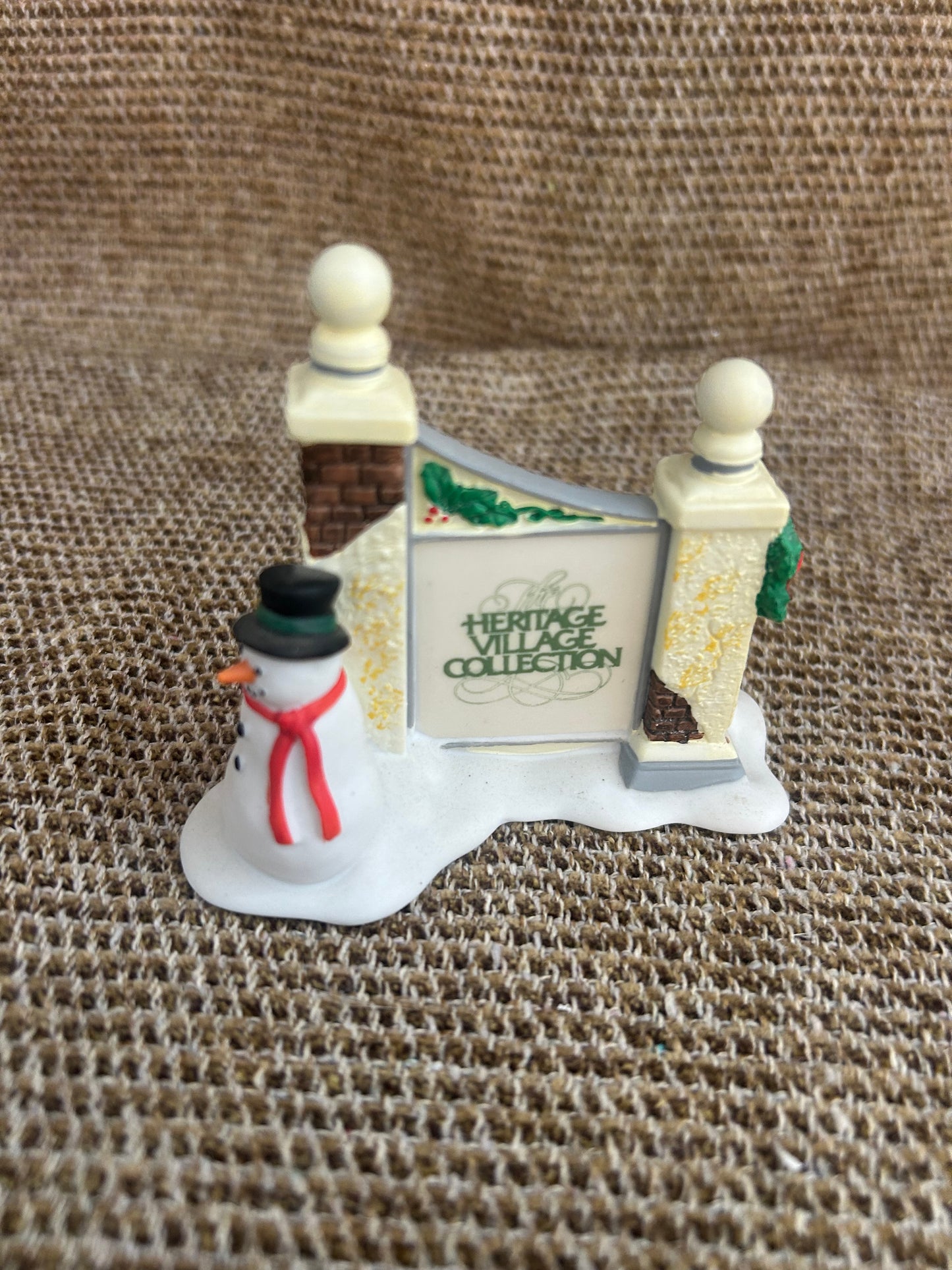 Village Sign With Snowman