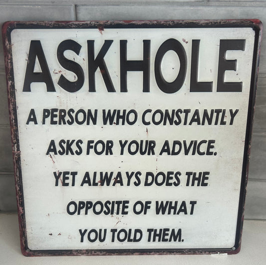 Askhole sign
